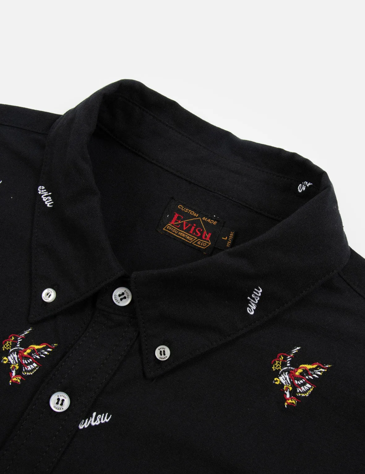 Allover Eagle and Logo Embroidery Shirt