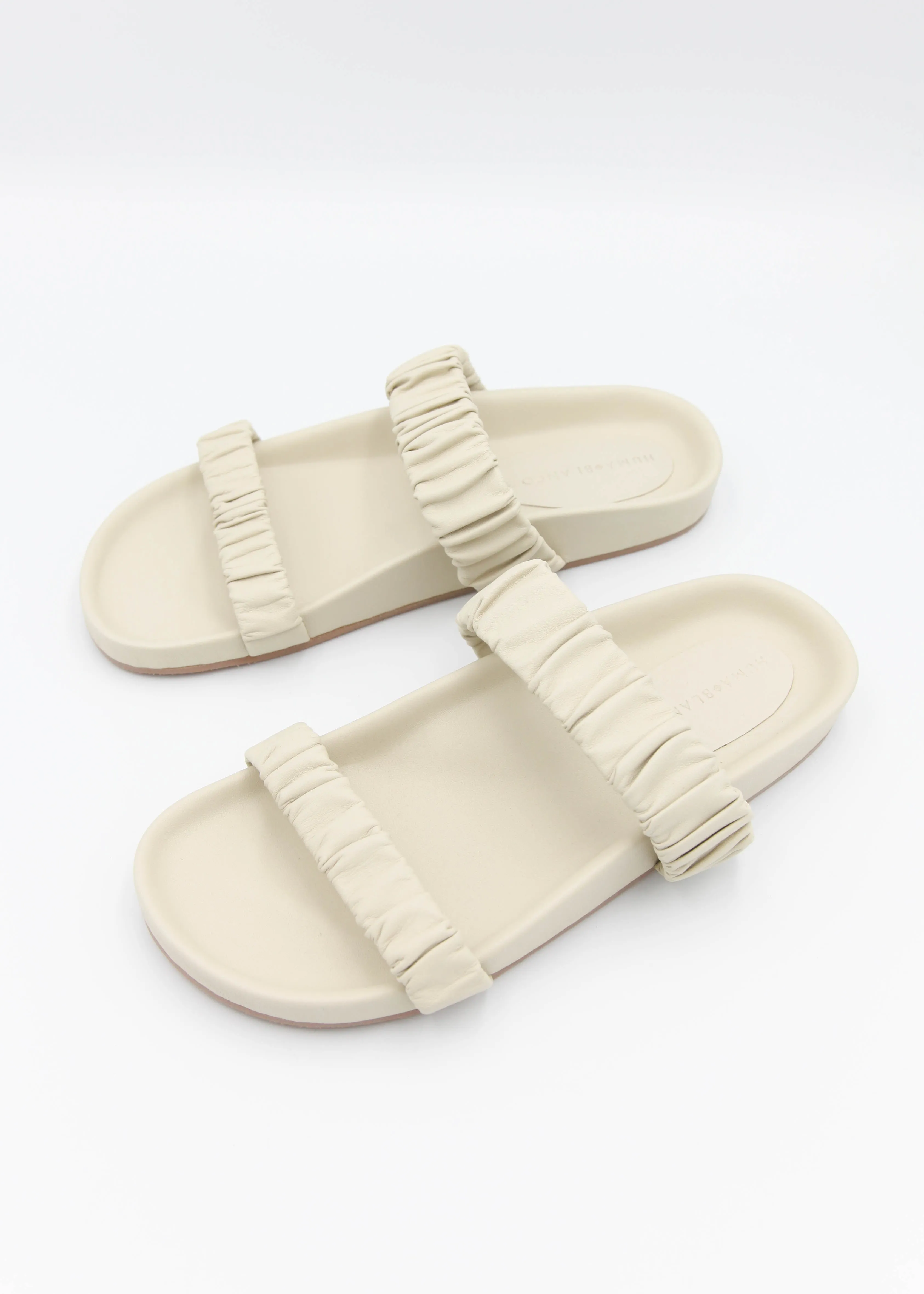 Amy Leather Sandal - Bone