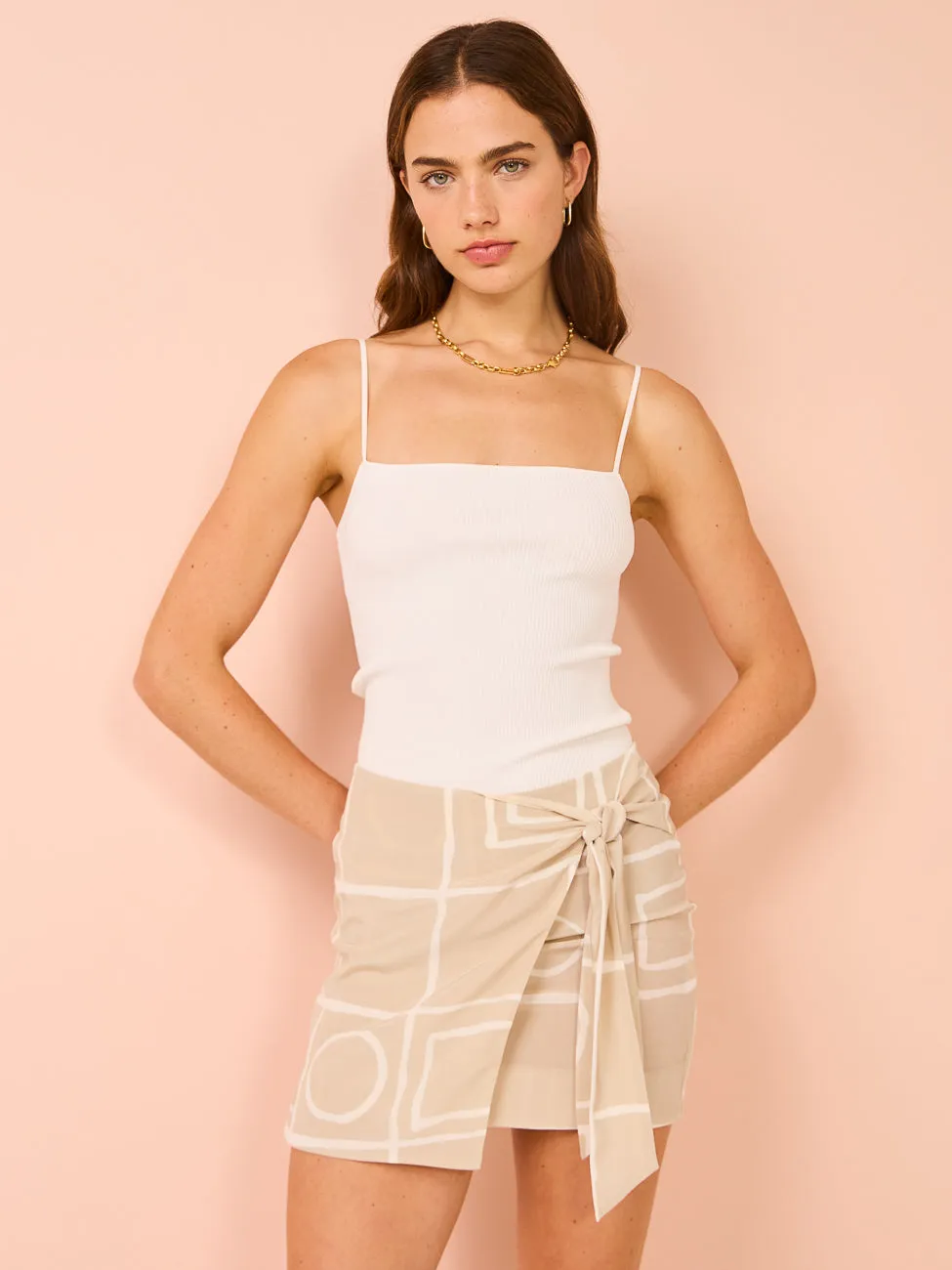 Bec & Bridge Salma Wrap Mini Skirt in Checkers