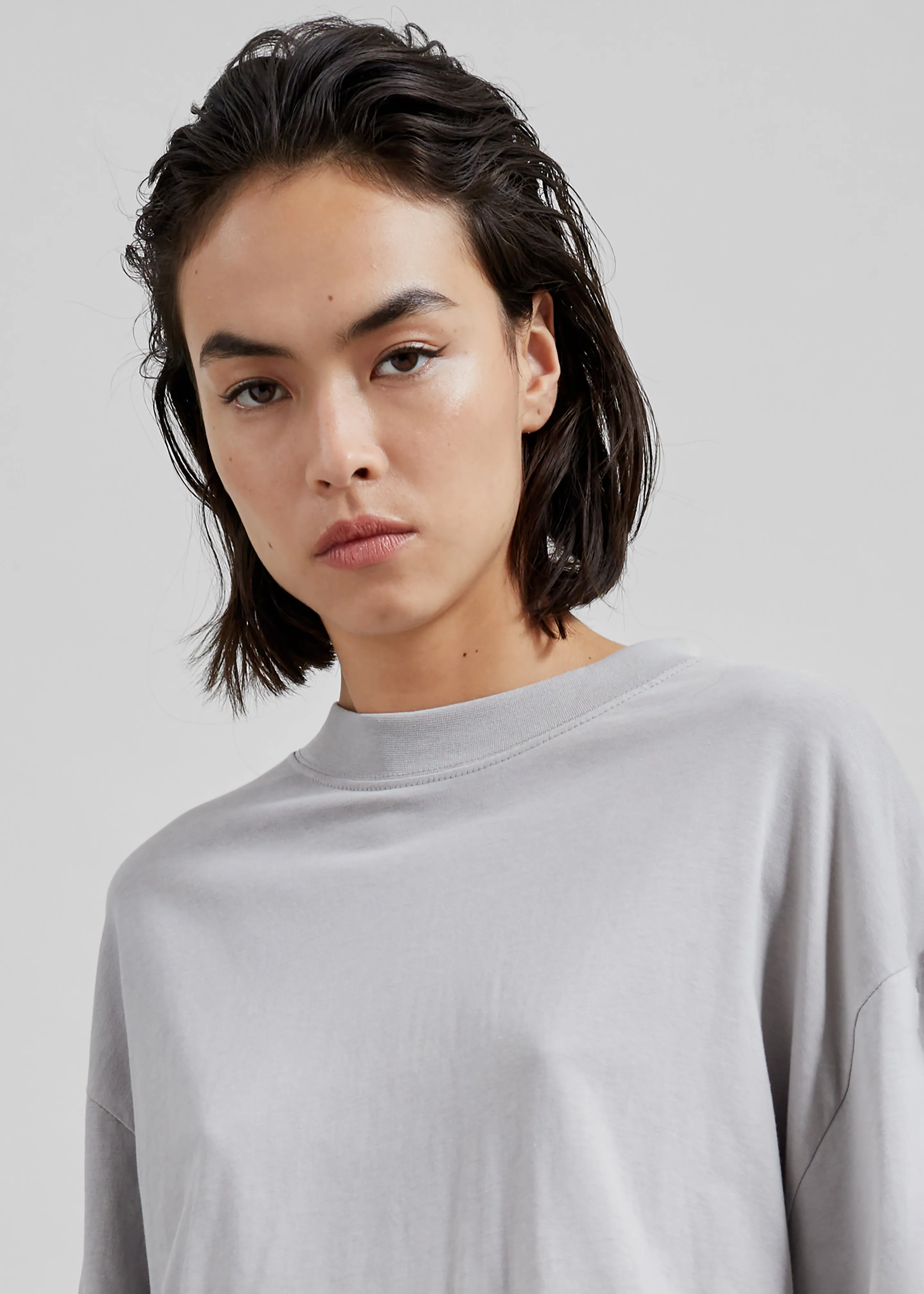 Bryton Layered Tee - Grey/Brown