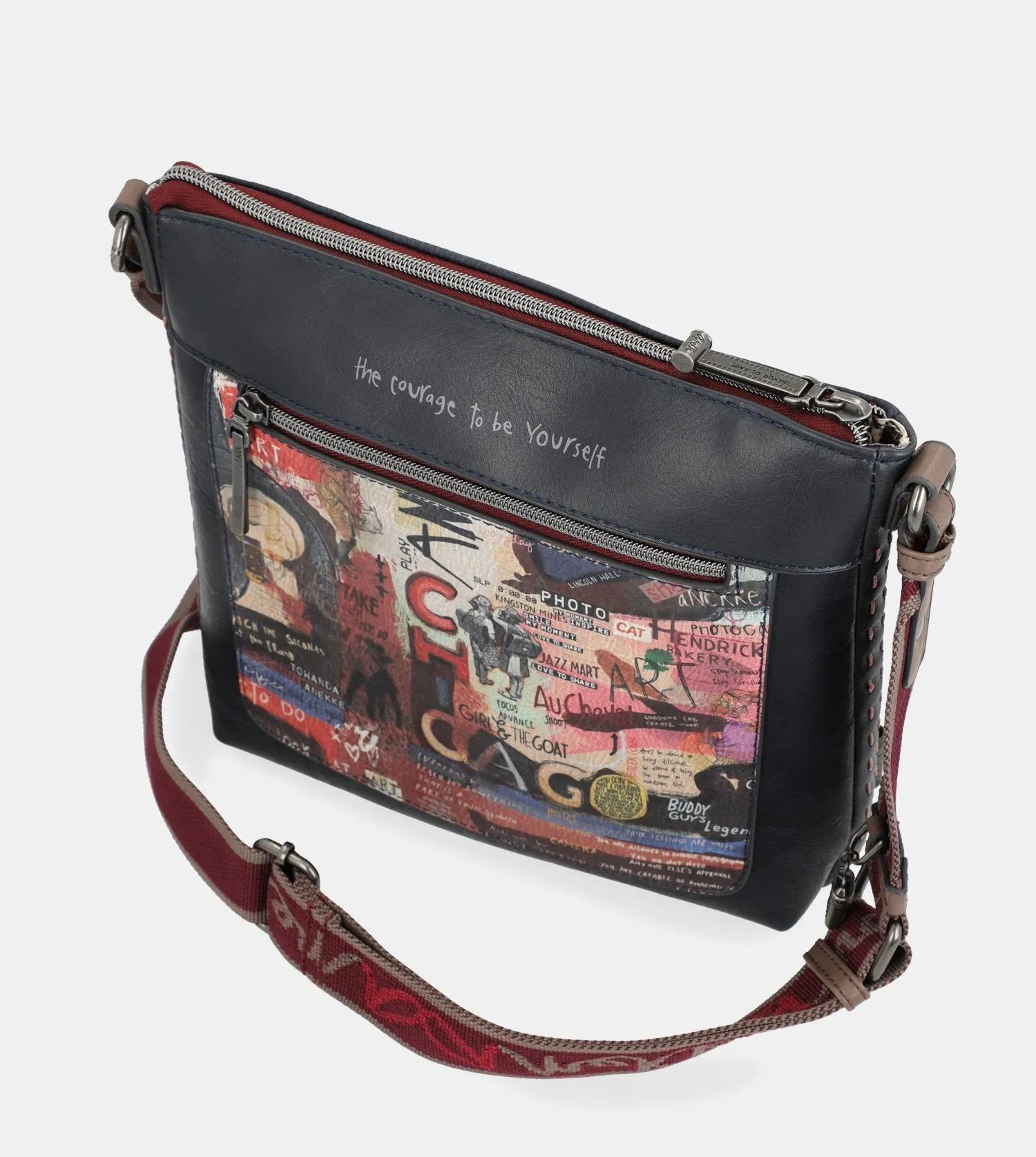 City Art crossbody bag with a pocket