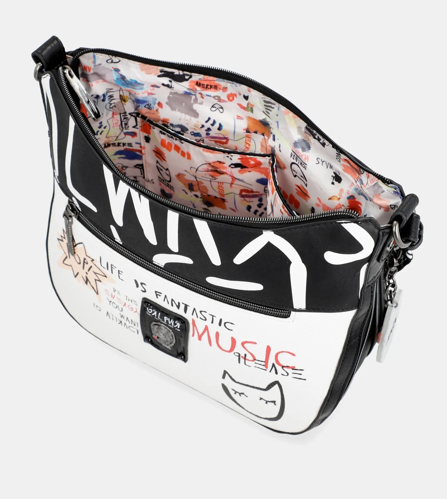Energy large white crossbody bag
