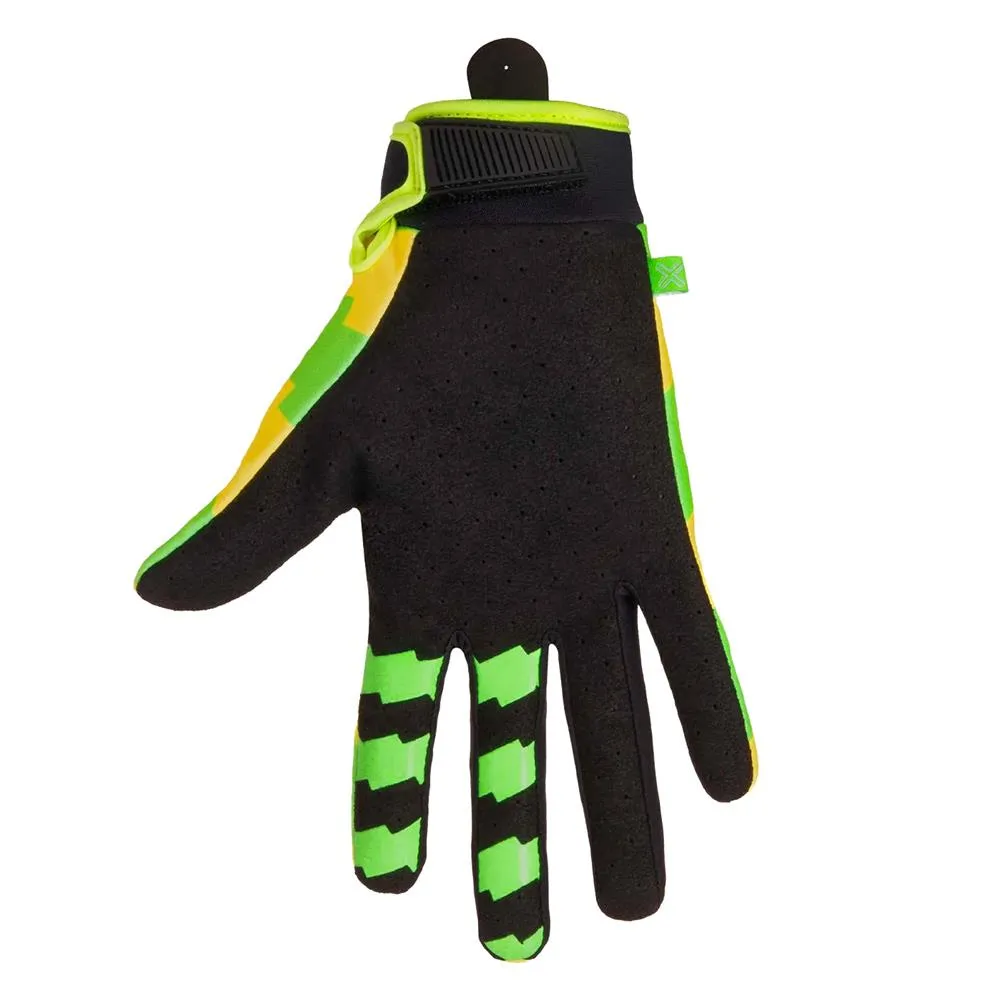 Fuse Chroma Campos Youth Gloves - Neon Green and Yellow