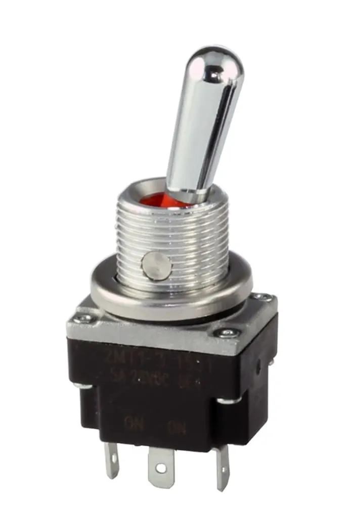 Honeywell Toggle Switch, Panel Mount, On-(On), SPDT, Solder Terminal, 28V dc