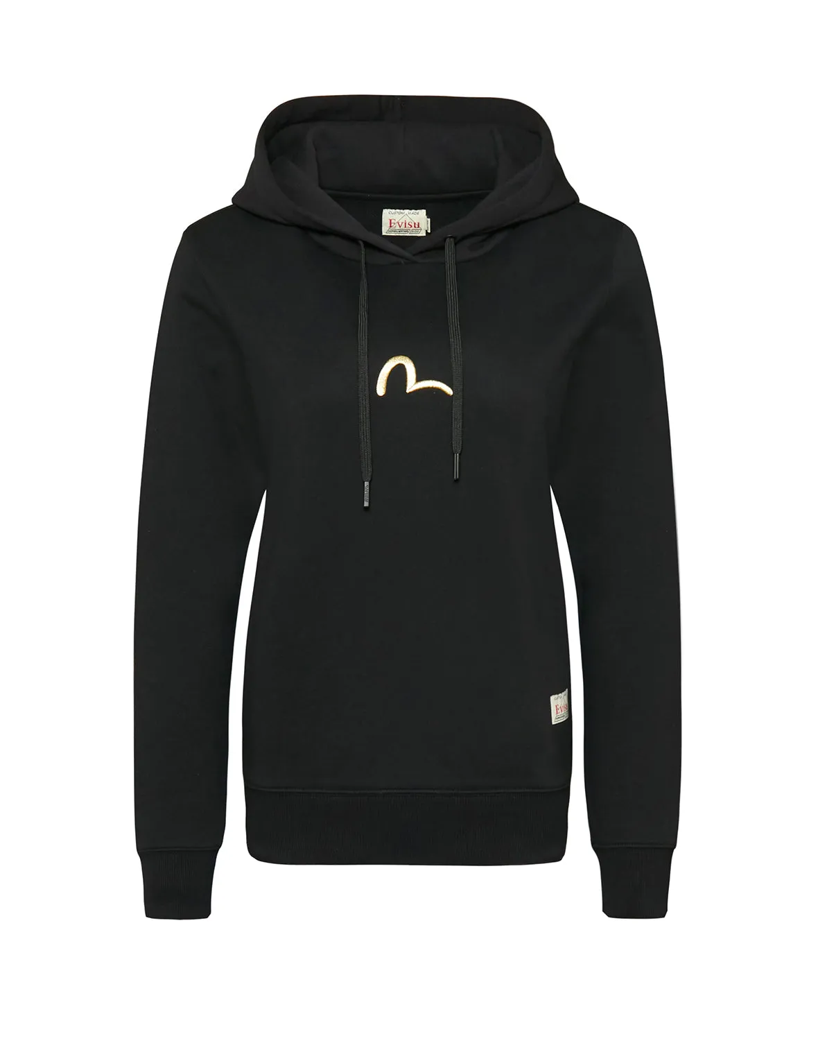 Hooded Sweatshirt with Scale-patterned Kamon Embroidery