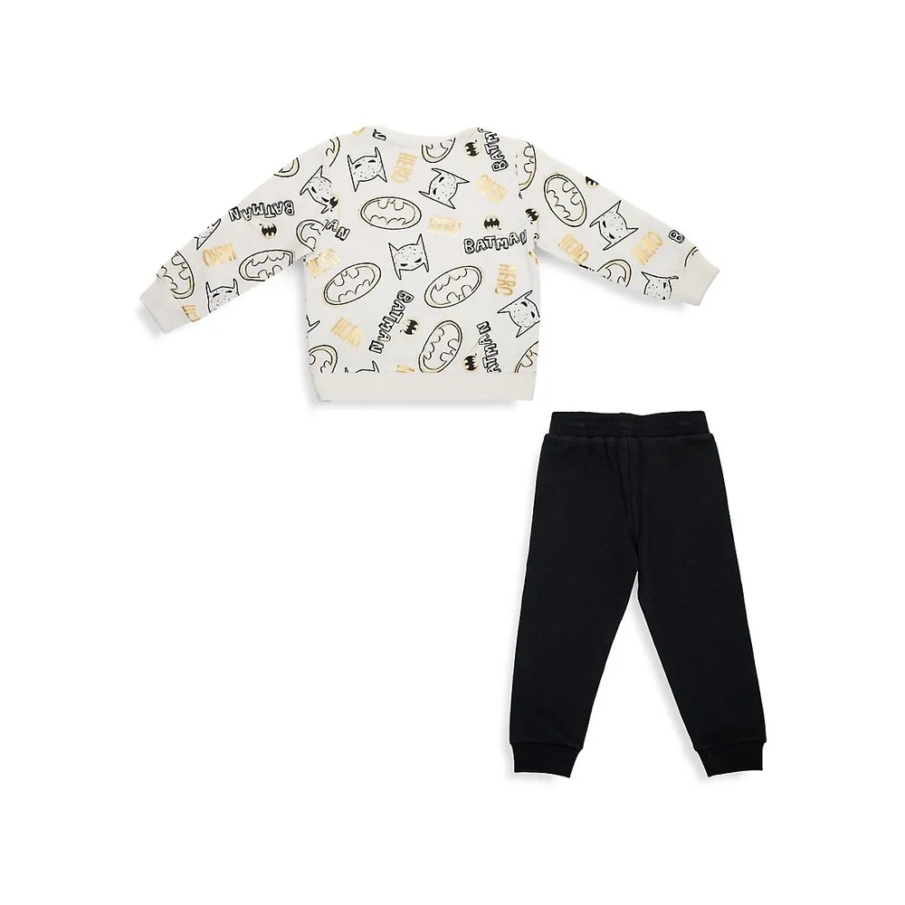 Hudson's Bay Little Boy's DC Comics Batman Sketches T-Piece Sweatshirt and Joggers Set