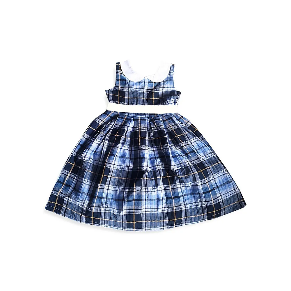 Joe Ella Baby Girl's Peter-Pan Collar Plaid Dress