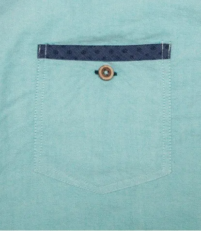 Leonardo Essentials Oxford Man Shirt Short Sleeve Green