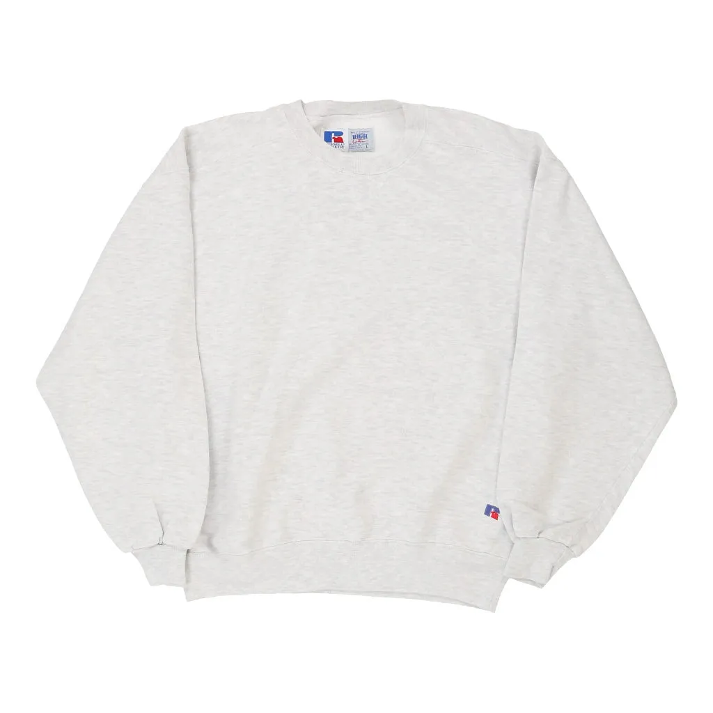 Made in U.S.A. Russell Athletic Sweatshirt - Large White Cotton Blend