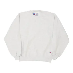 Made in U.S.A. Russell Athletic Sweatshirt - Large White Cotton Blend