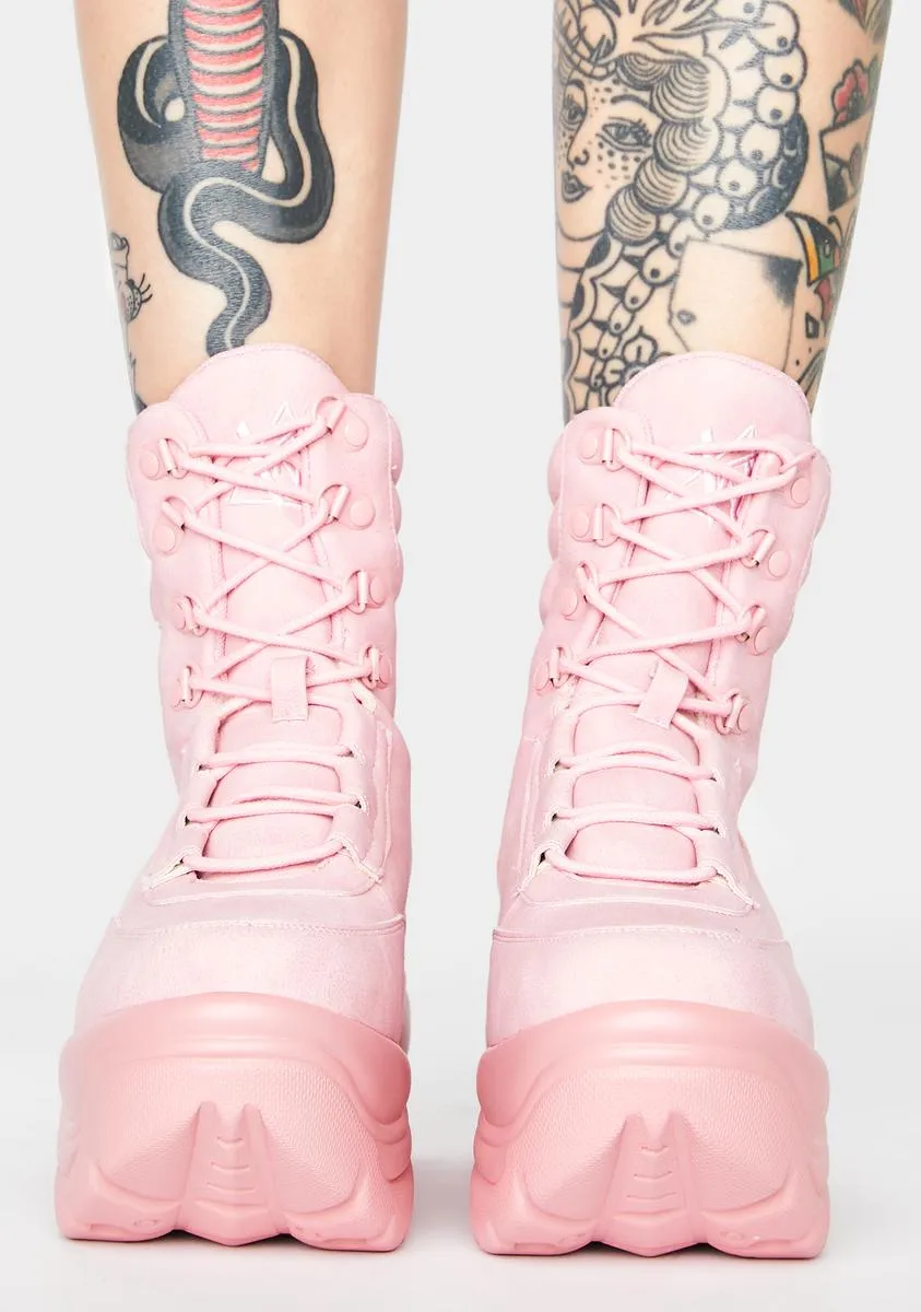 Matrixx Hi Pink Platform Sneakers-