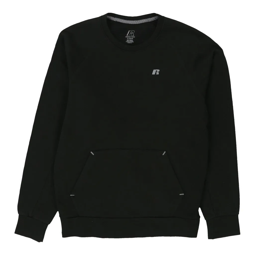 Russell Athletic Sweatshirt - Medium Black Cotton Blend