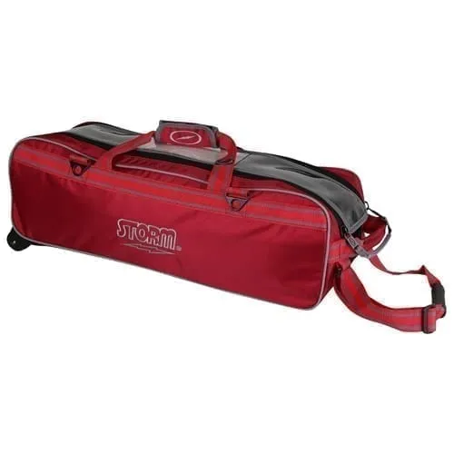 Storm 3 Ball Tournament Roller Tote Red Bowling Bag