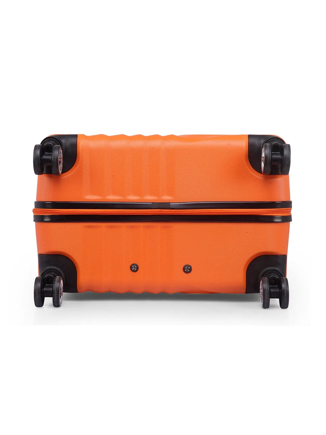 Teakwood Unisex Orange Trolley Bag - Small