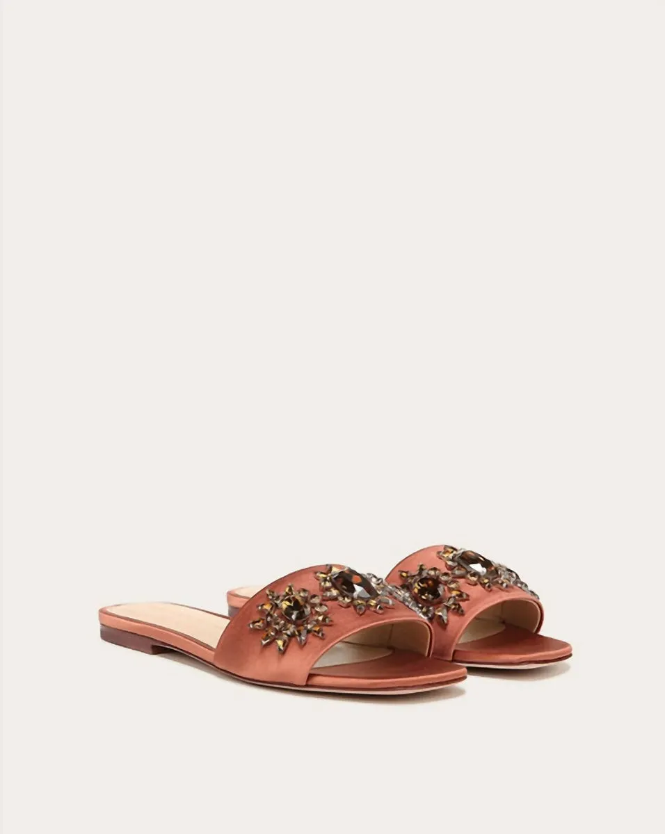 VERONICA BEARD MAGGIE JEWELED EMBELLISHED SLIDE SANDALS