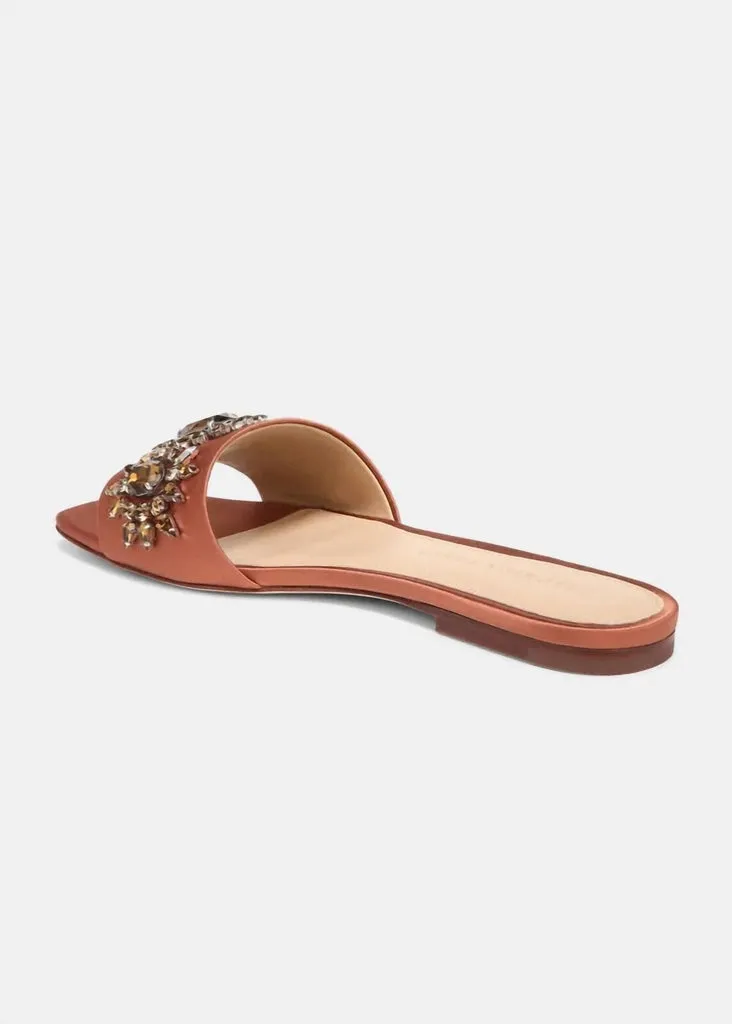 VERONICA BEARD MAGGIE JEWELED EMBELLISHED SLIDE SANDALS